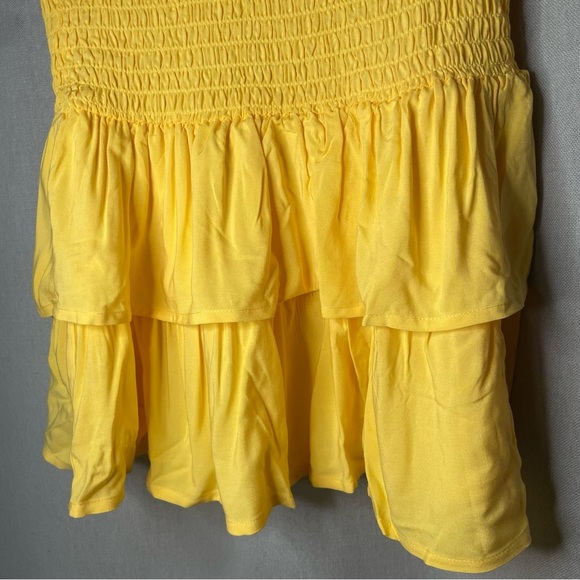 NWT Ascot & Hart Yellow Stretch And Flutter Skirt SMALL - Picture 2 of 7